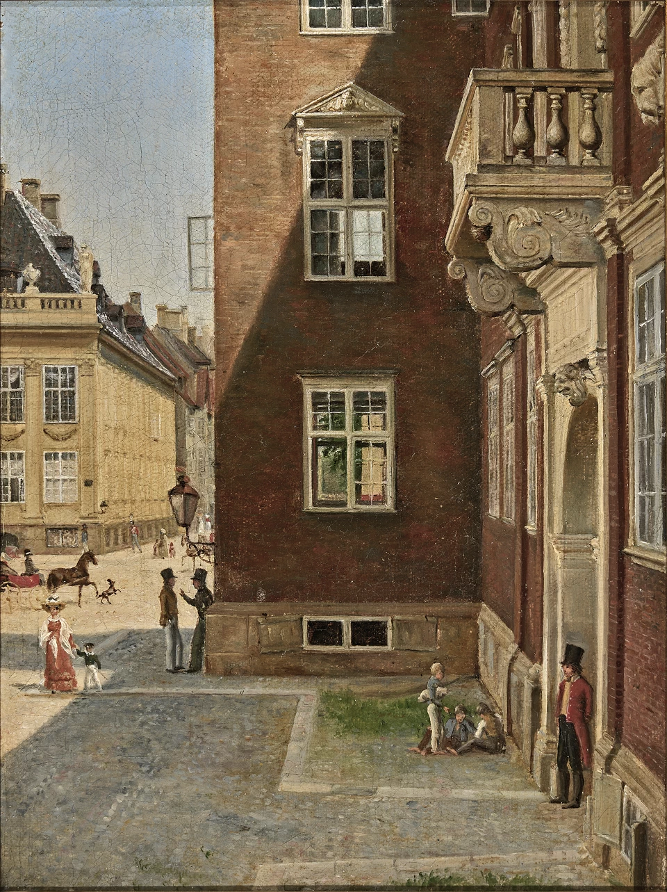 Vista da una finestra nello studio di C.W. Eckersberg su un'ala di Charlottenborg